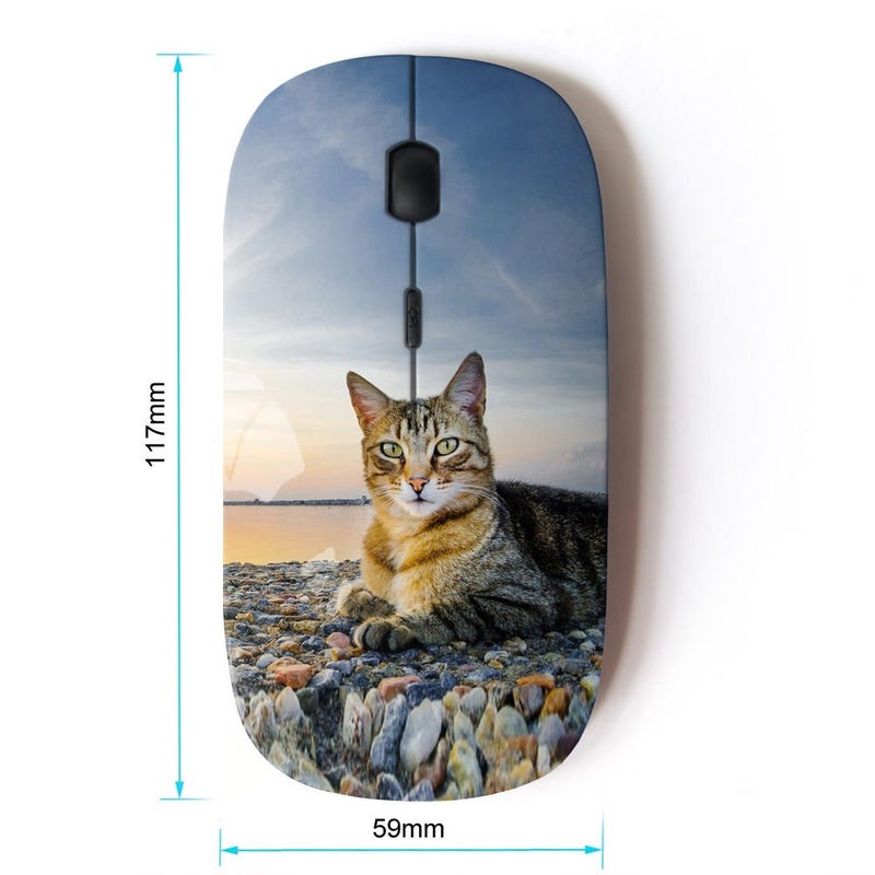 KOOLmouse [ Optical 2.4G Wireless Mouse [ House Cat Nature Sunset Shorthair British ] - Image 2